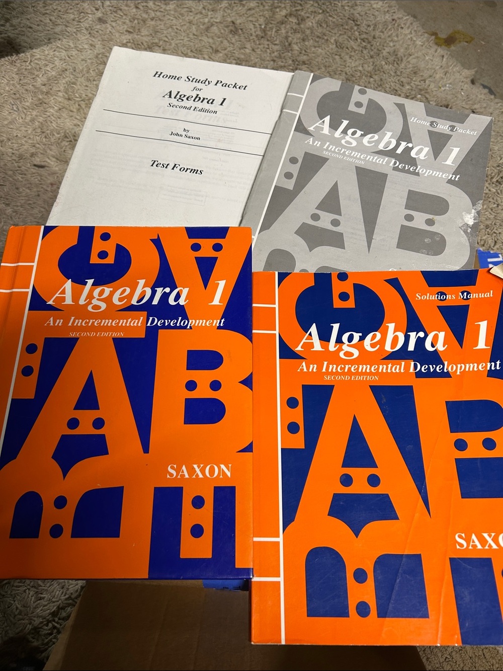 Saxon Algebra 1 Textbook and supplement texts Second Edition